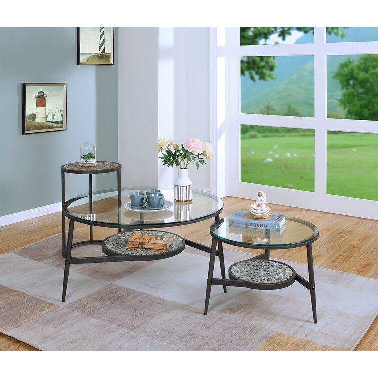 Wayfair 3 piece on sale coffee table